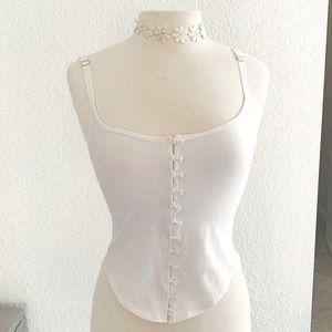 Betsey Johnson 90s Vintage Corset Bow Tank top